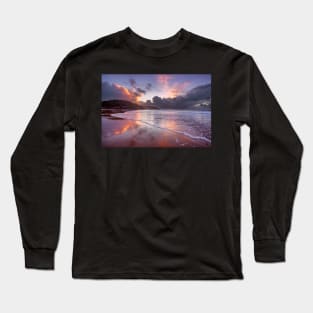 Caswell Bay Sunrise on Gower, Wales Long Sleeve T-Shirt